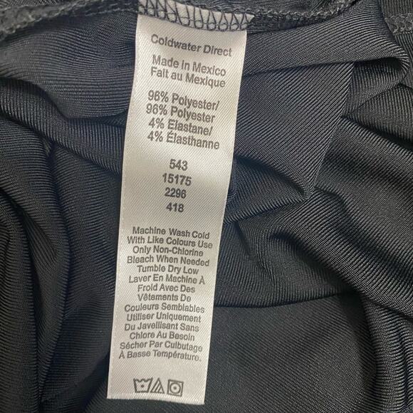 Coldwater Creek Tunic Length Black Top Bell Sleeves Size Small/Medium Petite - Picture 4 of 5